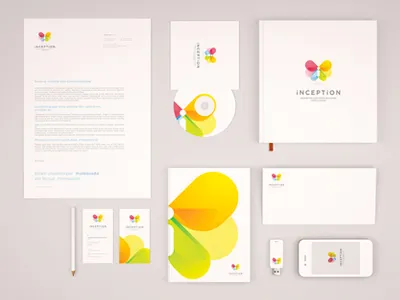 Inception Identity agency branding butterfly creative inception logo