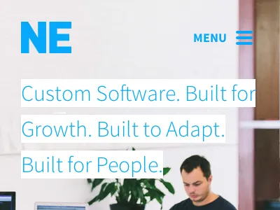 NE Website hero mobile netengine source sans pro