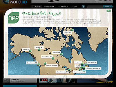 INTERACTIVE LIGHTBOX: NATIONAL PARKS PROJECT discovery channel interactive lightbox national parks project websites
