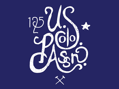 U.S. Polo Assn. 125th Anniversary hand lettering polo type typography us polo assn