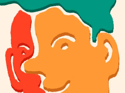 Primary Face brush design face illustration primary print screenprint