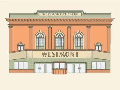 Westmont Theatre architecture building illustration nj theatre westmont
