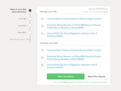 Order Timeline food proxima nova soft timeline