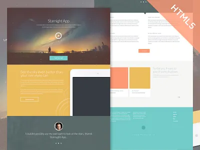 Freebie! Starnight HTML5/CSS3 Website Template! css3 free html free template freebie html5 jquery template