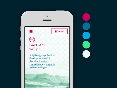 Bantamwei.gt color iphone mockup