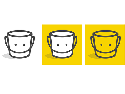 Buckets Logo Final buckets cute illustration logo yellow