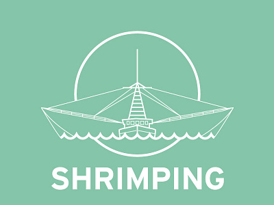 Shrimping boat icon shrimp