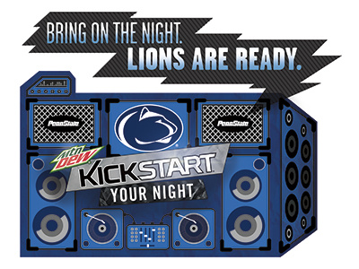 Penn State Mural illustration lions penn state speakers vector