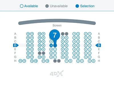 Cinema Seats app cine cinema gesture gui ios movie pick picker seats theater ui