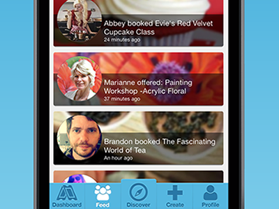 Uniiverse Social Feed avatar event events feed ios mobile social