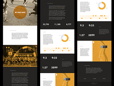 My First Race data visualization essay infographs map run running spotify