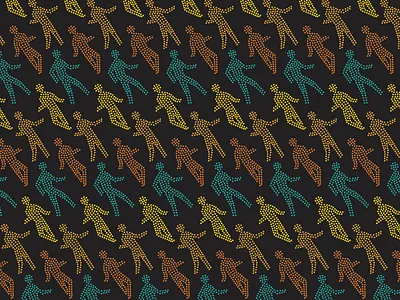 Dancing Walk Man dance danceman pattern pedestrian walkman