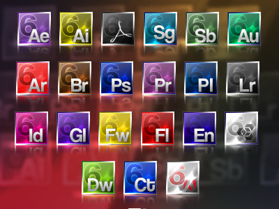 Adobe icons adobe after dreamwiever effects icon illustrator indesign khachaturyan leo photoshop premiere set