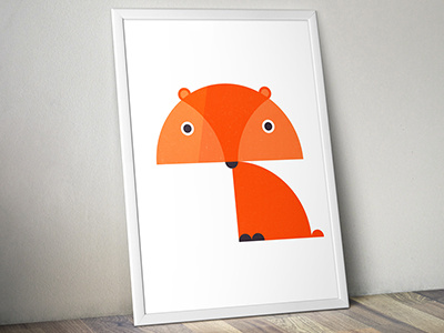 The Fox animal fox illustration minimalistic retro