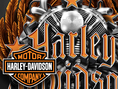 HARLEY-DAVIDSON designs adobe behance design harley harleydavidson hd illustration illustrator leather photoshop texture vector