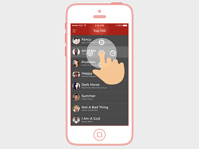 ios 8 Context Menu Concept flat ui ios8 iphone menu sketch ui user experience ux