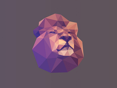 Bleón Poly Lion delaunay facets geometric león lion logo lowpoly mane polygon triangulation