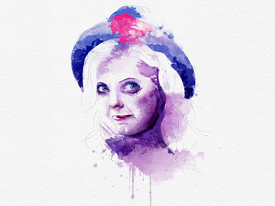 Watercolors girl illustrator painting watercolors wife