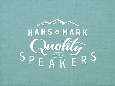 Hans & Mark Quality Speakers handmade logo mark norway quality speakers type typography