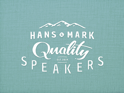 Hans & Mark Quality Speakers handmade logo mark norway quality speakers type typography