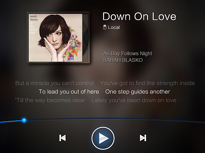 Tv Music Player design ui ux