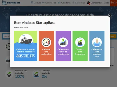 Welcome Modal angel boat front end icons interface lightbox modal web design