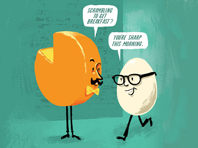 Food Jokes cheese egg illustration joke