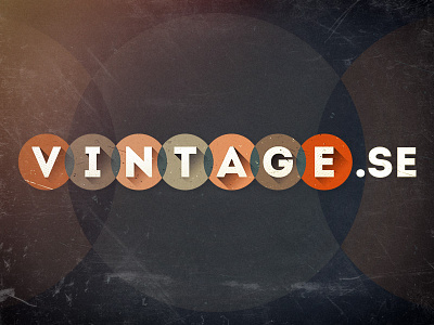 Vintage.se logo circles logo retro typography vintage