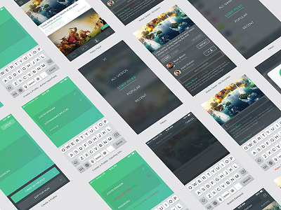 Screen Inventory (WIP) design green ios7 ios8 iphone mockup ui ux