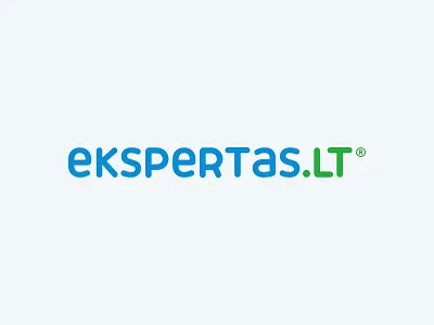 Ekspretas.lt logo (proposal) blue ekspertas expert green jolly logo lowercase rounded startup typography uppercase wordmark