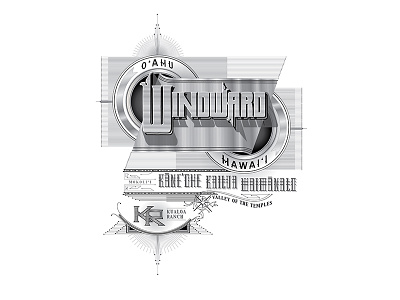 Windward O'ahu (Sanborn Inspired) hawaii lettering sanborn vintage