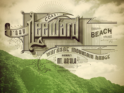 Leeward (Sanborn inspired) illustration lettering type typography vintage