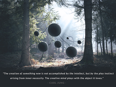 The Fusion of Nature & Technology carl dark encide forest fusion jung nature orbs photomanipulation spheres surreal technology