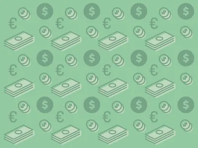 Money Pattern coin doodle green illustration money pattern