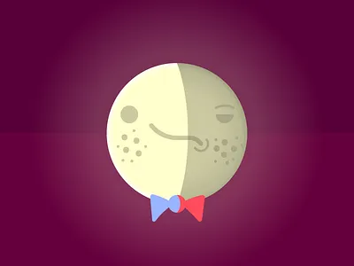 Hello Moon! bowtie evil happy hyde illustrator jekyl moon night sky stars