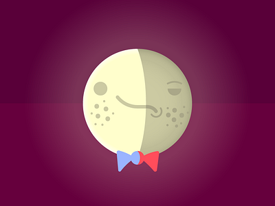 Hello Moon! bowtie evil happy hyde illustrator jekyl moon night sky stars