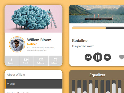 NoticeSound Dashboard app clean dashboard interface list noticesound ui webdesign website