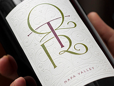 QTR Wines lettering typography wine label