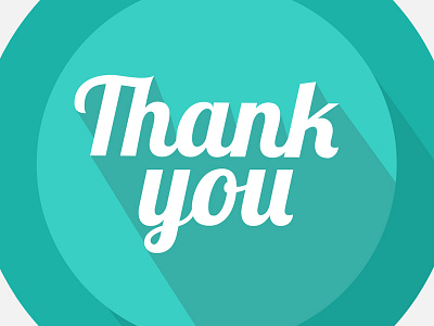 Thankyou color flat green lobster long presentation shadow slide slideshow template thank you