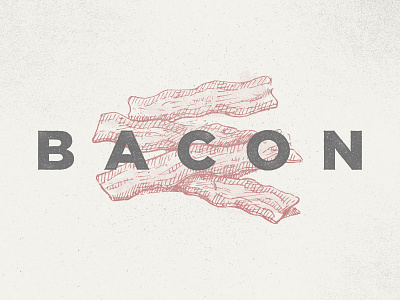 BACON bacon drawing handmade illustration ink meat nji media pork stamp