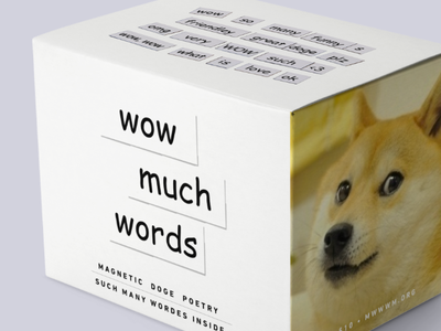 0004 doge poetry comic sans doge magnetic meme packaging poetry toy