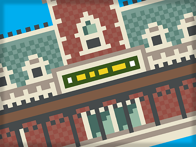 Train Station Pixels 8bit disney magic kingdom pixels