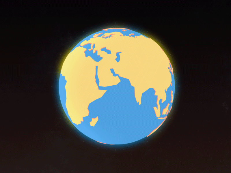 Earth Unlock animation earth flat key lock transform unlock world