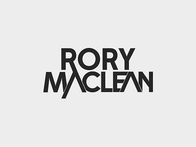 DJ Rory MacLean artwork dj font logo music portfolio rory maclean text typography