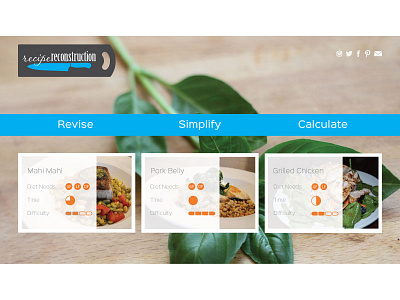 Recipe Reconstruction design food photography recipe website website