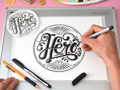 There goes my... dad hand lettering hero typography