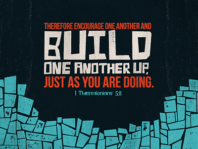 Build bible block build illustration minimal texture typography verse