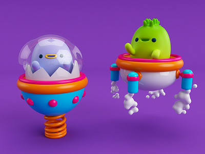 Monsters baby c4d character monster render