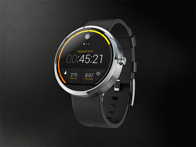 Moto 360 Fitness App Concept app design fitness moto 360 moto360 ui wearable