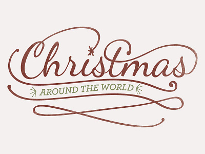 Christmas in June christmas logo logotype marker script simple texture traditional